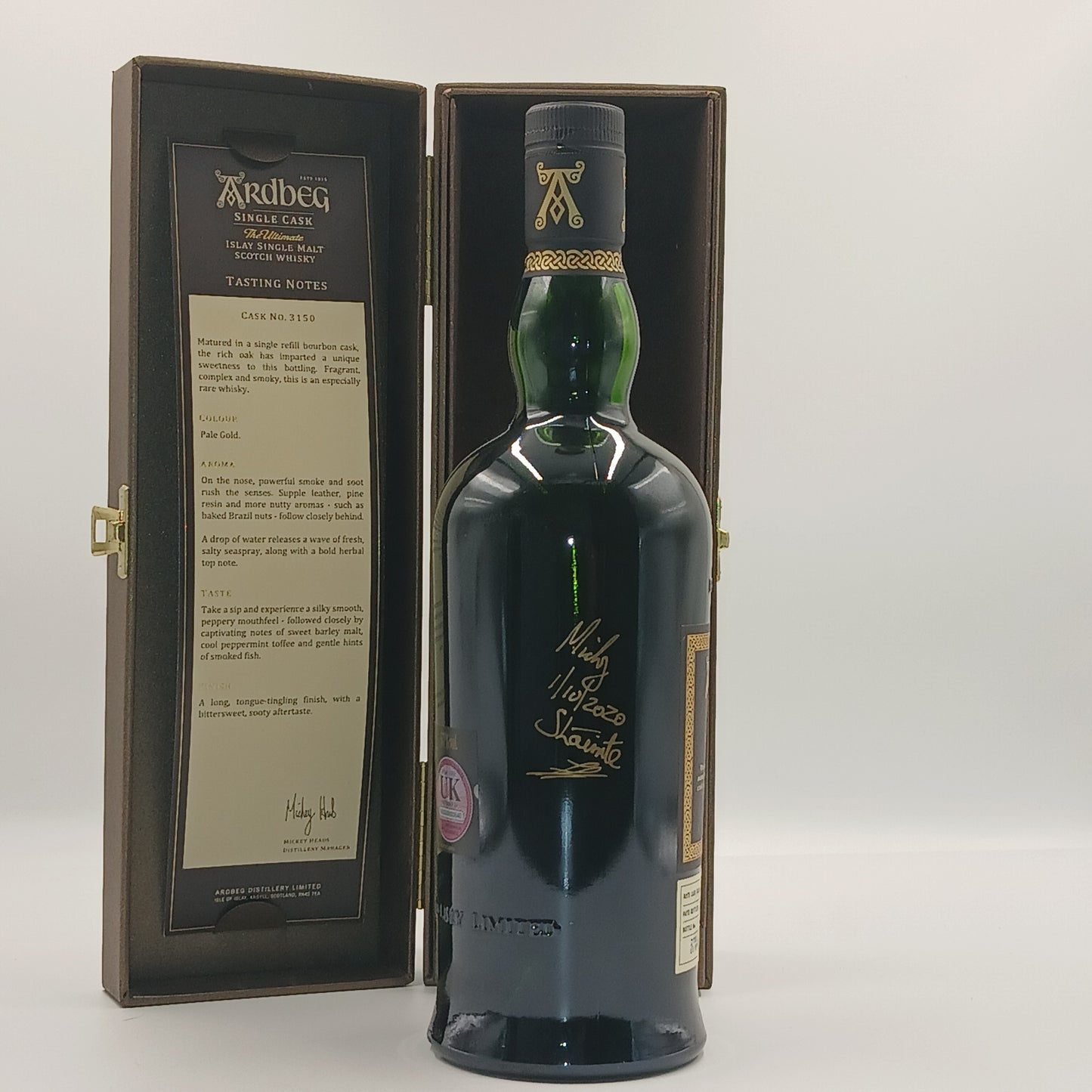 Ardbeg 2010 Single cask #3150 Signed by Micky Heads