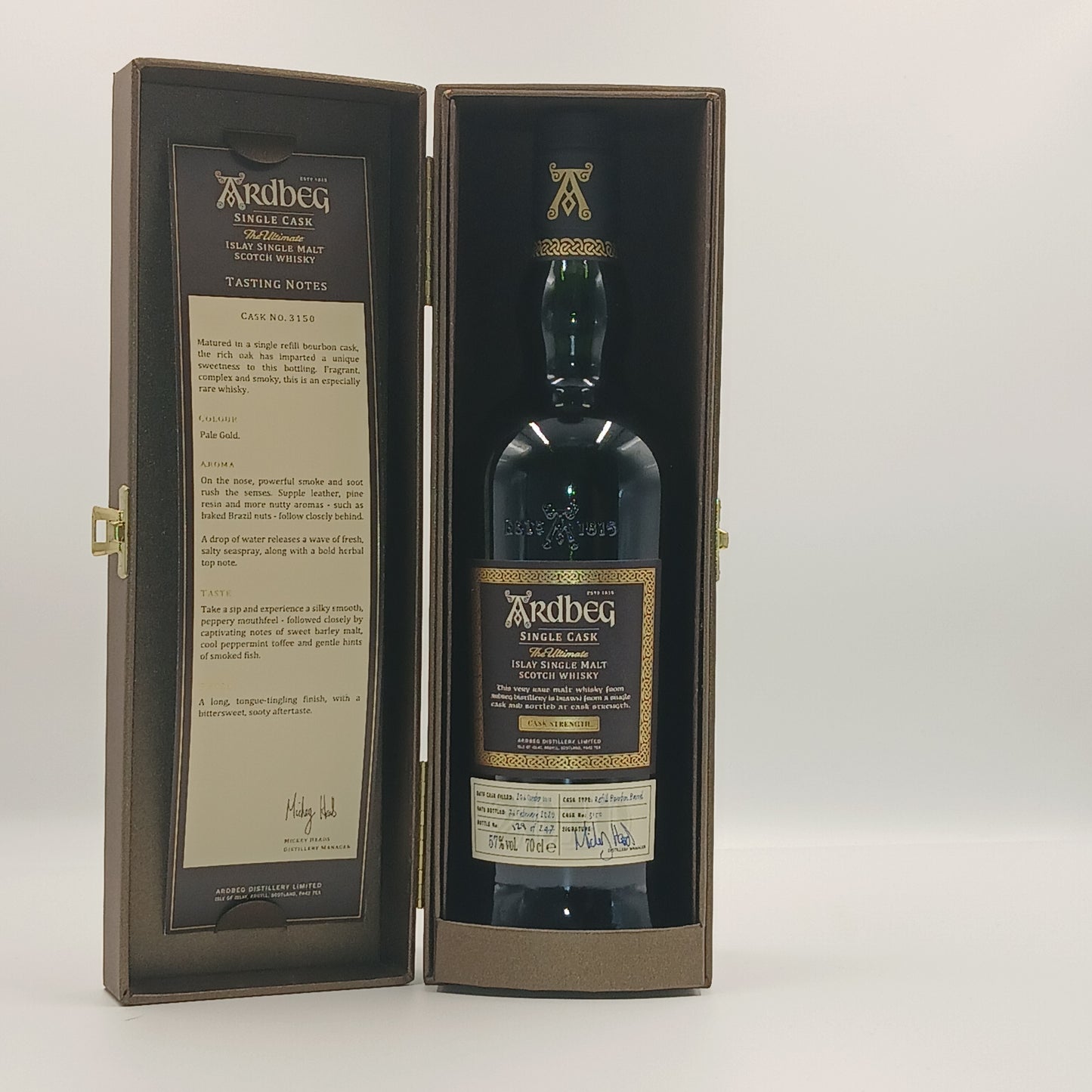 Ardbeg 2010 Single cask #3150 Signed by Micky Heads