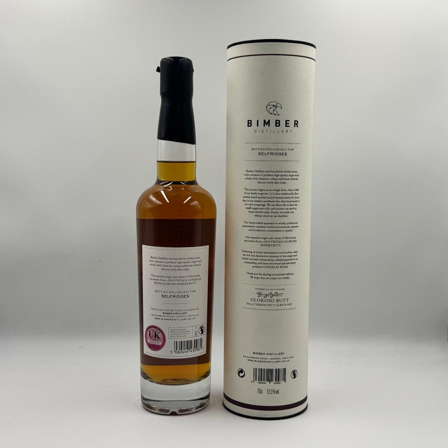 Bimber Selfridges Exclusive Cask #544-7/67